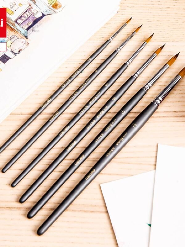 73892-2 ديلي مجموعة فرشاة ألوان زيتي + غواش + أكرليك - رأس مبروم - رمادي - E73892